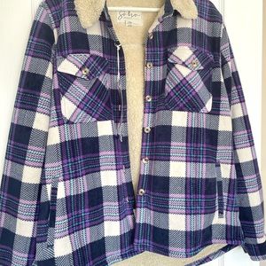Flannel sweatshirt